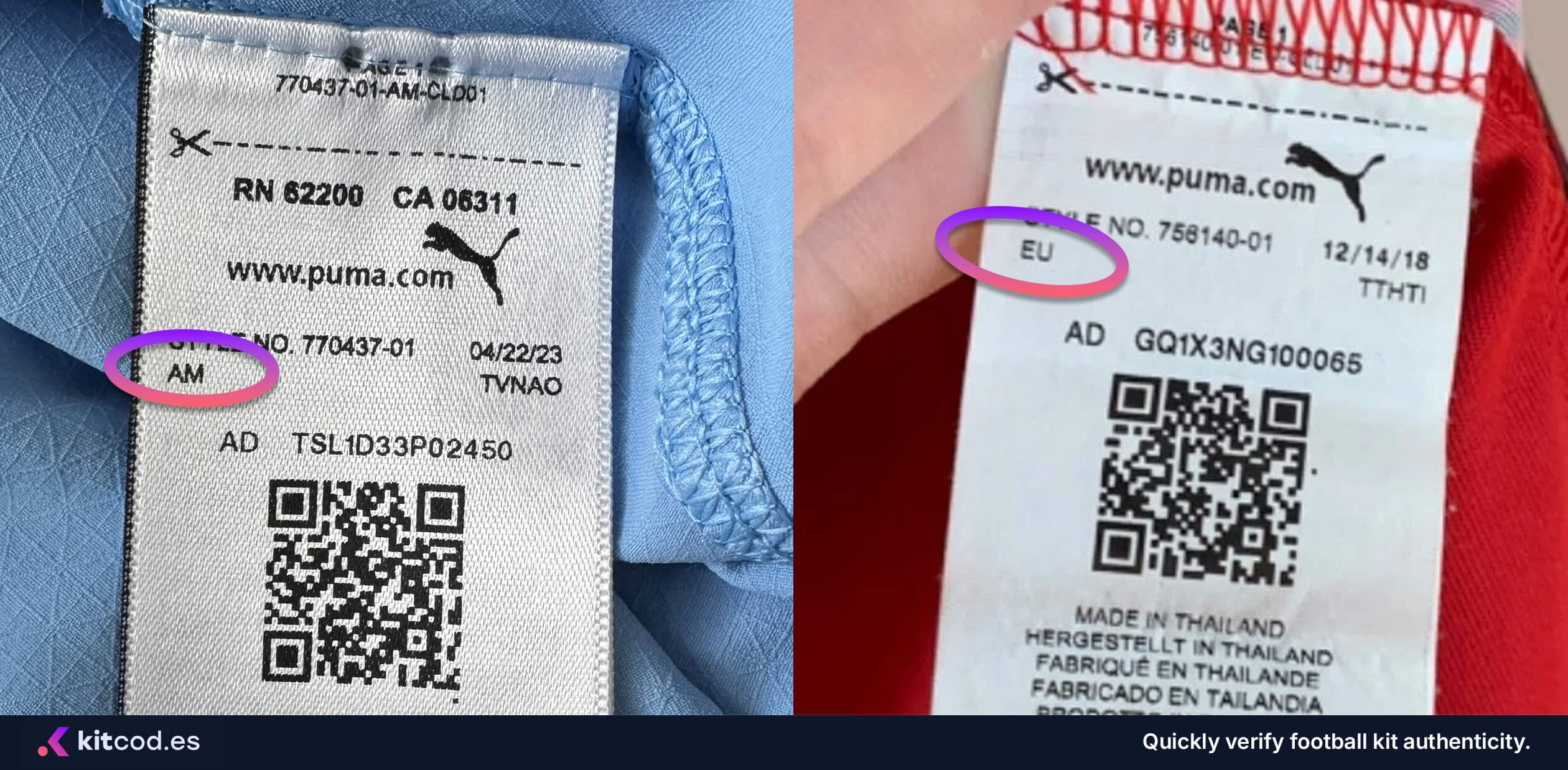 Market codes for Puma
