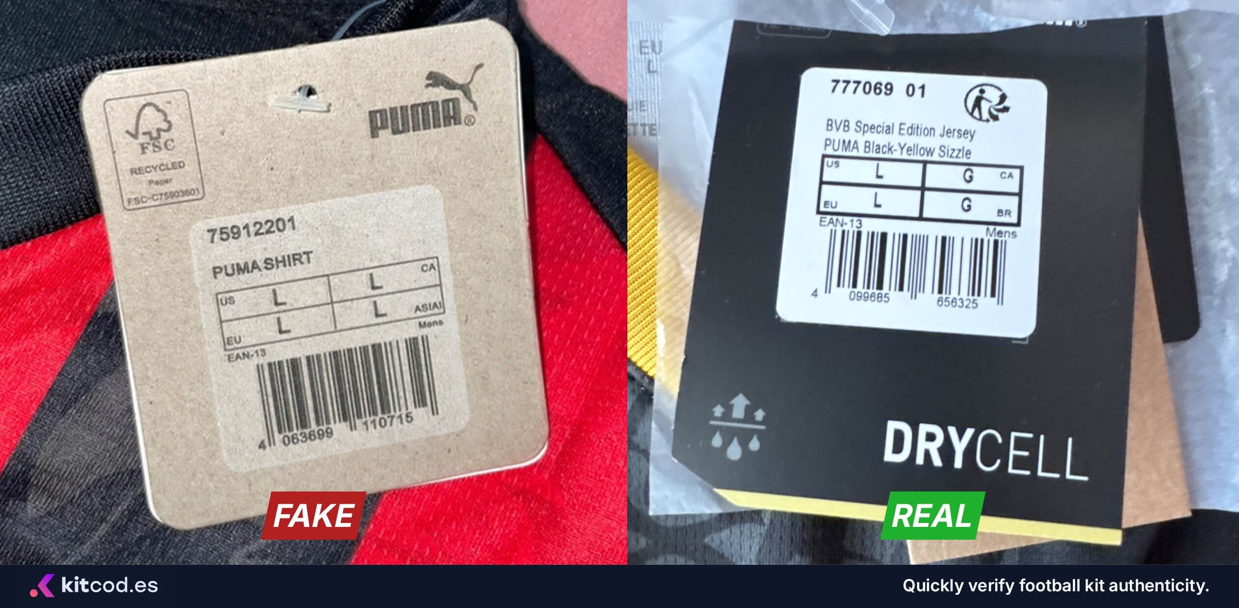 The Puma swing tags